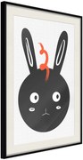 Αφίσα - Surprised Bunny - 40x60 - Μαύρο - Με πασπαρτού