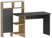 Intrahome Γραφείο εργασίας με ραφιέρα Calisma Intrahome σε oak-ανθρακί απόχρωση 135x60x111εκ | SKU: INTRAPA-231111593