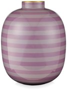 ΜΕΤΑΛΛΙΚΟ ΒΑΖΟ 32cm PIP STUDIO - STRIPES LILAC