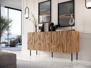 JUNGLE chest of drawers 152 wotan oak mat/ black mat DIOMMI-60-24791