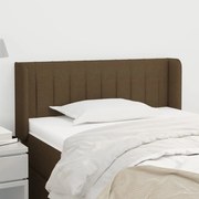 vidaXL Κεφαλάρι με Πτερύγια Σκούρο Καφέ 93x16x78/88 εκ. Υφασμάτινο
