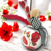 Κεραμικό ρόδι με παπαρούνες &amp; αποξηραμένα λουλούδια!
