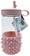 Παγούρι Σιλικόνης-Tritan Spikey Light Pink 503ml Melii MEL13301
