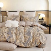 Beauty Home Σετ σεντόνια υπέρδιπλα με λάστιχο Art 12607 Andre 165x200+30 Γκρι,Κίτρινο