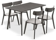 Τραπεζαρία Benson - Toto Σετ 5τμχ 200-000187 120x75x75cm Rustic Grey 4 Θέσεων