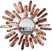 Καθρέπτης Τοίχου Sun 930DYU1514 75x4x75cm Rust Wallity Metal