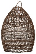 TAHITI 00711 Vintage Κρεμαστό Φωτιστικό Οροφής Μονόφωτο Καφέ Ξύλινο Bamboo Φ38 x Y50cm