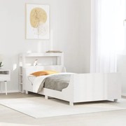 vidaXL Σκελετός Κρεβ. Χωρίς Στρώμα Λευκό 90x200 εκ Μασίφ Πεύκο