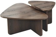 Τραπέζια Σαλονιού Ballare (Σετ 2Τμχ) 552NOS2573 90x60x35/60x40x40cm Walnut