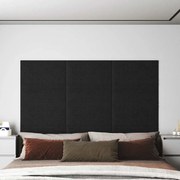 vidaXL Πάνελ Τοίχου 12 τεμ. Μαύρος 60 x 30 εκ. 2,16 μ² Υφασμάτινα