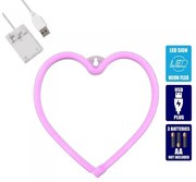 Διακοσμητικό Φωτιστικό Neon Led Ροζ Heart 78592 Globostar 78592 Ροζ