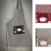 Ποδιά Κουζίνας (58x75) Whitegg Ριγέ ΠΟΔ4 Μπορντώ