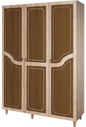 Ντουλάπα Τρίφυλλη Mode 863SPH4218 135x52x192cm Oak-Brown Τρίφυλλη