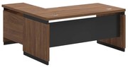 Γραφείο αναστρέψιμο Oscar καρυδί-ανθρακί 180x170x76εκ 180x170x76 εκ.