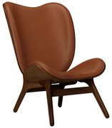Πολυθρόνα A Conversation Piece Tall Hope Leather 5872C5577-10 73x93x106cm Dark Oak Cognac