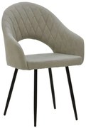 Πολυθρόνα Macie 029-000150 58x50x85cm Antique Grey-Black Ξύλο,Ύφασμα