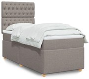 ΚΡΕΒΑΤΙ BOXSPRING ΜΕ ΣΤΡΩΜΑ TAUPE 90X190 ΕΚ.ΥΦΑΣΜΑΤΙΝΟ 3291146