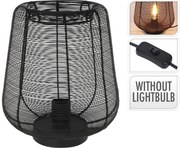 Επιτραπέζιο μεταλλικό φωτιστικό με λαμπτήρα Ε27 και διαστάσεις 29x33cm - Μαύρο