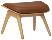 Σκαμπό The Reader Ottoman Hope Leather 5583NC5583-10N 60x46x42cm Oak Cognac