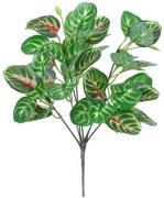 Τεχνητό Φυτό Αιμόφυλλο - Μπουκέτο Διακοσμητικών Φυτών - Κλαδιών με Φύλλωμα Πράσινο - Κόκκινο Υ35cm Globostar-78237-Πράσινο 78237