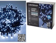 500 LED Εσωτ. &amp; Εξωτ. Χώρου Με 8 Προγράμματα Και Μετασχηματιστή Ψυχρό Λευκό Φως Πράσινο Καλώδιο Μη Επεκτεινόμενο IP44 31V 17m