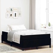 vidaXL Κρεβάτι με ελατήρια Μαύρο και Μαύρο 120 x 190 cm