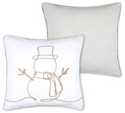 Χριστουγεννιάτικο Μαξιλάρι 2 Όψεων (40x40) S-F Siberie Ecru C0C763003