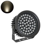 GloboStar FLOOD-NEVA 90399 Προβολέας Wall Washer για Φωτισμό Κτιρίων LED 54W 5130lm 30° DC 24V Αδιάβροχο IP65 L24.5 x W24.5 x H14.7cm Φυσικό Λευκό 4500K - Μαύρο - 3 Years Warranty