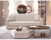 ZITA PLUS ELVA LIGHT BROWN ΥΦΑΣΜΑ 3ΘΕΣΙΟΣ ΚΑΝΑΠΕΣ/ΚΡΕΒΑΤΙ ΜΕ ΑΠΟΘ.ΧΩΡΟ 210X80εκ. 210Χ80Χ75εκ. ΚΡΕΒ.180Χ10040.0127