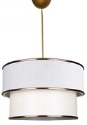 Ceiling light PWL-1089 E27 ecru-cream-golden D30x70cm 30x30x20 εκ.