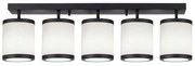 Φωτιστικό Οροφής - Πλαφονιέρα Way 942FLG1640 84x20x21cm 5xE27 40W Black-White Opviq