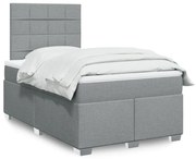 ΚΡΕΒΑΤΙ BOXSPRING ΜΕ ΣΤΡΩΜΑ ΑΝΟΙΧΤΟ ΓΚΡΙ 120X190 ΕΚ. ΥΦΑΣΜΑΤΙΝΟ 3292727