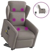 Πολυθρόνα Μασάζ Ηλεκτρική Ανακλ.Taupe Υφασμάτινη