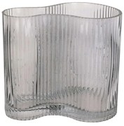 Βάζο Allure Wave PT3680GY 12x18cm Grey Present Time Glass