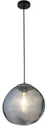 Φωτιστικό Οροφής Ronda 77-8185 1xE27 60W Black-Clear Homelighting Μέταλλο