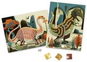 Djeco Μωσαϊκό Με Αυτοκόλλητα Μεταλλικό Εφέ Δεινόσαυροι 08899