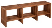 ΚΟΝΣΟΛΑ NYA HM9831 ΜΑΣΙΦ ΞΥΛΟ TEAK ΣΕ ΦΥΣΙΚΟ ΧΡΩΜΑ 130x29,5x46Υ εκ. - HM9831