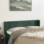 Κεφαλάρι με Πτερύγια Σκούρο Πράσινο 147x16x78/88 εκ. Βελούδινο - Πράσινο