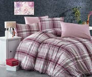 Παπλωματοθήκη Polycotton Υπέρδιπλη 220x240εκ. Εκάβη 422 Mauve DimCol