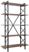 ATERMON ΒΙΒΛΙΟΘΗΚΗ 5ΡΑΦΙΑ ΚΑΡΥΔΙ ΜΑΥΡΟ 100x34xH170cm 28-0206