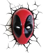 Φωτιστικό Τοίχου Παιδικό 3Dl Marvel Deadpool 3D Deco Light 62267 Black-Red The Source