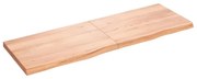 Ράφι Τοίχου Ανοιχτό Καφέ 180x60x(2-6)εκ. Επεξ. Μασίφ Ξύλο Δρυός 363723