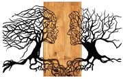 Διακοσμητικό Τοίχου 279ENZ1774 92x58cm Walnut-Black Wallity Metal,Wood