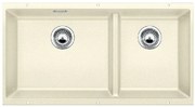 Blanco Subline-U 480/320-U Jasmine SILGRANIT™ PuraDur™ Γρανιτένιος Νεροχύτης Υποκαθήμενος με 2 Γούρνες 85,5x46 cm