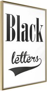 Αφίσα - Black Lettering - 40x60 - Χρυσό - Χωρίς πασπαρτού