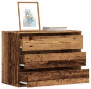 vidaXL Συρταριέρα Γωνιακή Όψη Παλαιού Ξύλου 80x41x58 εκ. Επεξεργ. Ξύλο
