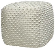 Πούφ Σκαμπό FL481 Fylliana Τετράγωνο Ivory 45x45x45εκ. 45x45x45 εκ.