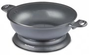 Ηλεκτρικό τηγάνι γουόκ Techwood TWF-306, 1400W, 3,6 l, 32x8 cm, Γυάλινο καπάκι, Θερμοστάτης, Αντικολλητική επίστρωση, Γκρι