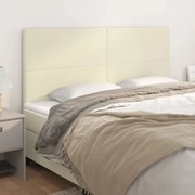 vidaXL Κεφαλάρια Κρεβατιού 4 τεμ. Κρεμ 100x5x78/88 εκ. Συνθετικό Δέρμα