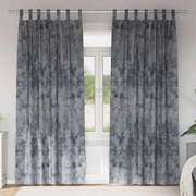 vidaXL Κουρτίνα με κουρτίνες 2 pcs Ασημί γκρι 225 x 140 εκ. Βελούδο
